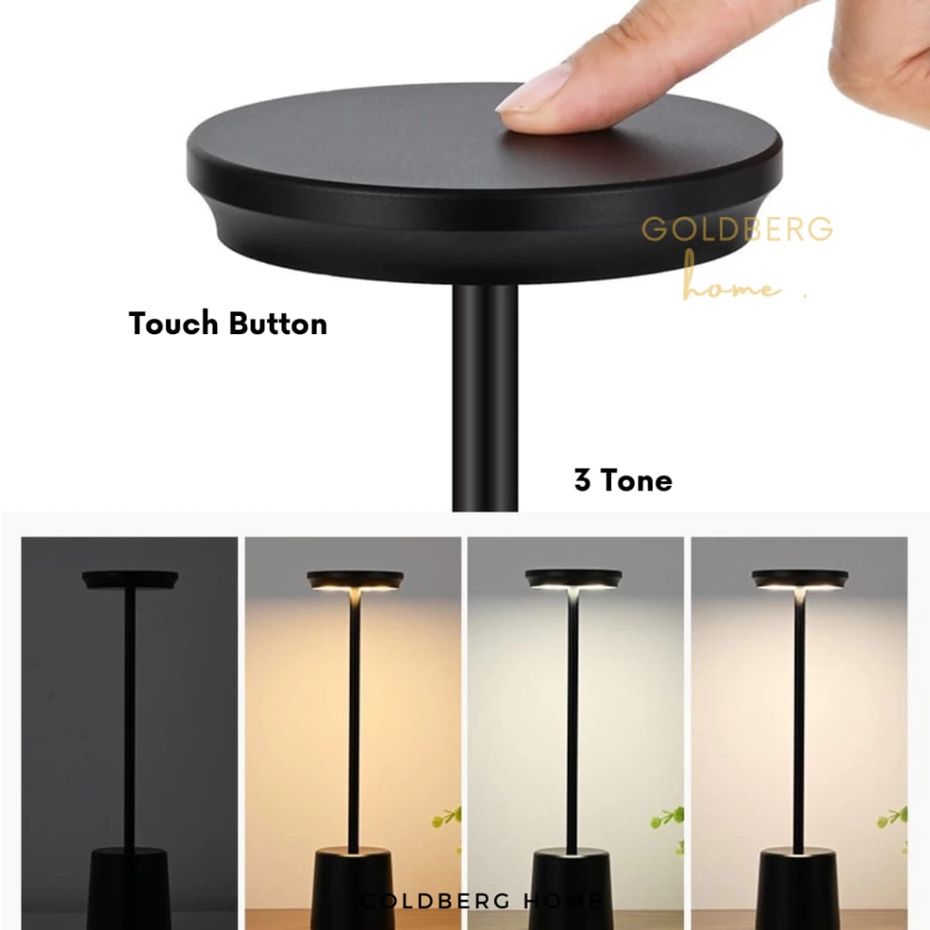 Close Up of Vienna Gold  Adjustable Table Lamp | USB Rechargeable Table Lamp | Goldberg Home SG