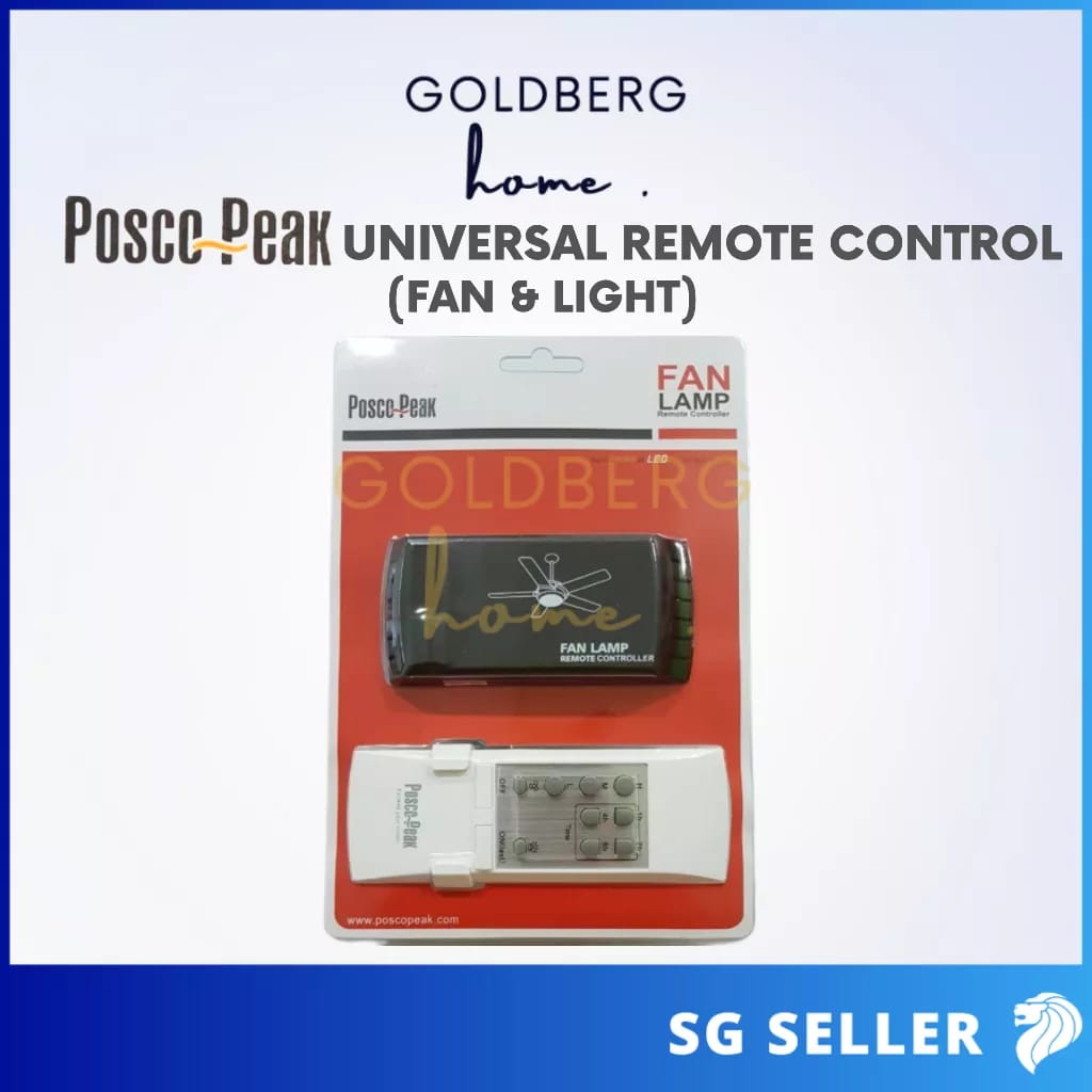 Posco Peak Universal Remote Control for SG HDB Condo Landed | Remote Control for Ceiling Fan | Goldberg Home SG