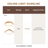 Yuka Wood 40cm 36W LED Ceiling Light