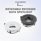 Rotatable Recessed GU10 Spotlight Downlight (95mm) Round Black White