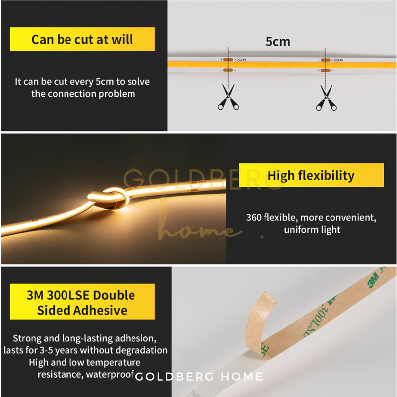 Premium 24V COB LED Light Strip 5M
