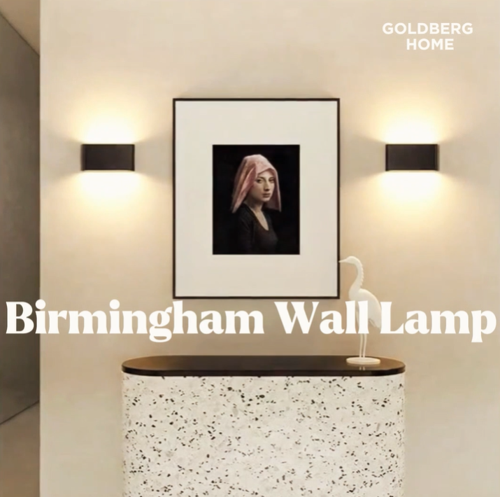 Goldberg Home Birmingham IP65 Waterproof Outdoor Wall Lamp in Black for modern SG homes.