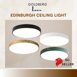 Goldberg Home Edinburgh Premium LED Ceiling Light in Gold, 24W/36W luxury lighting for SG homes.