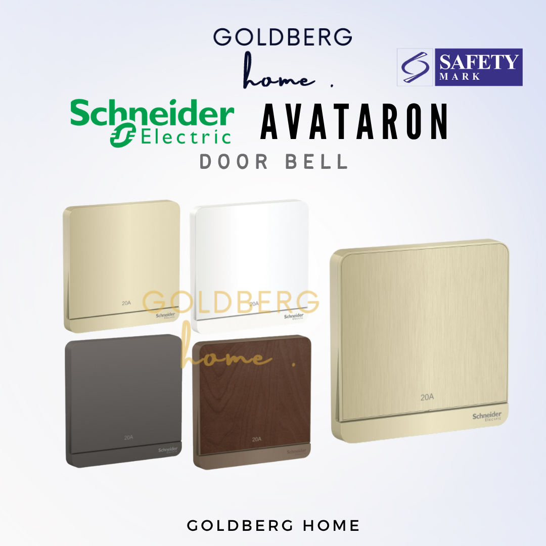 White, Gray Schneider AvatarON doorbell by Goldberg Home. Premium sleek design for Singapore modern homes.