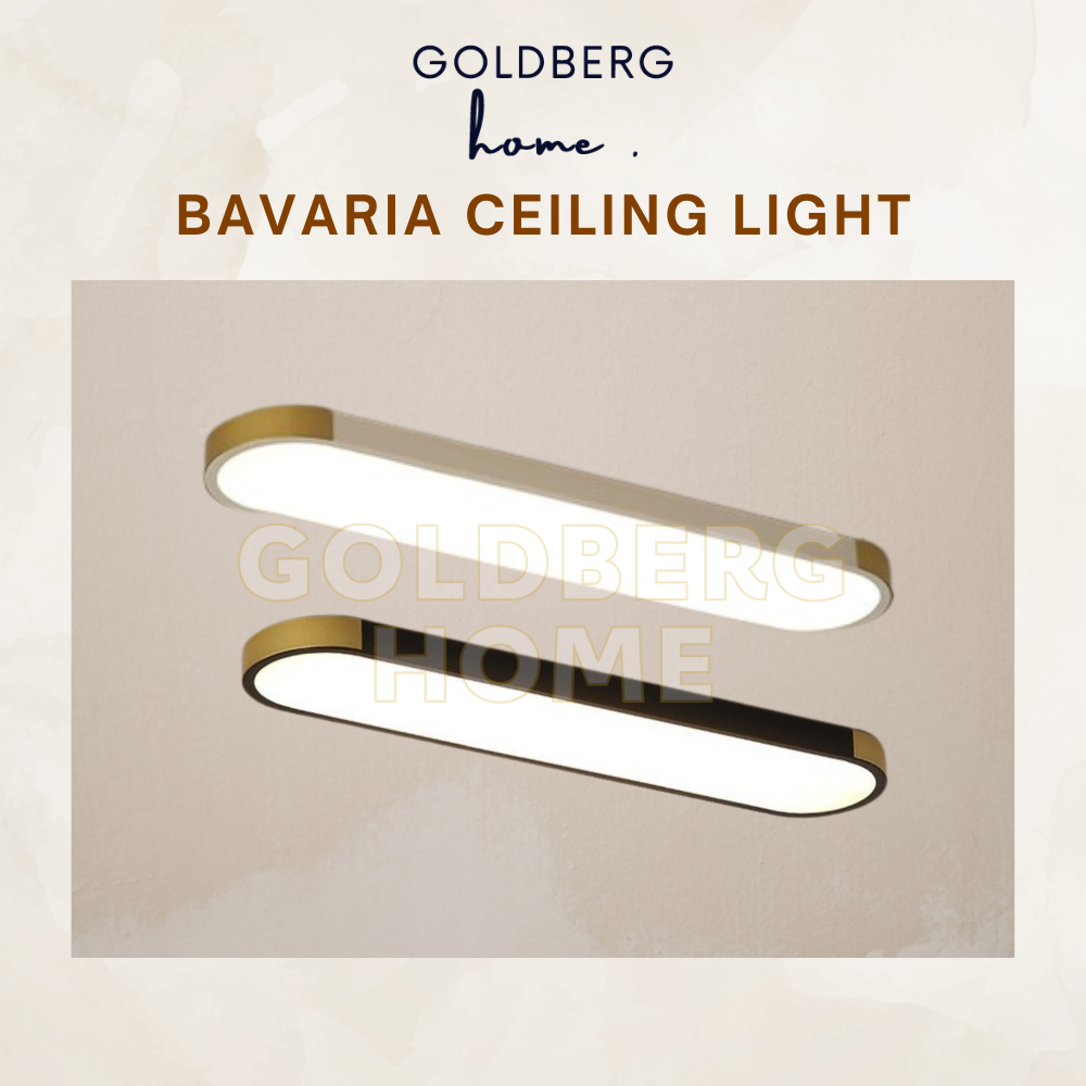 Bavaria 24W LED ceiling light in sleek black and white by Goldberg Home