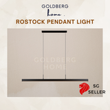 Goldberg Home Rostock Luxe Black 80cm 24W 3-tone LED hanging light for modern Singapore homes.