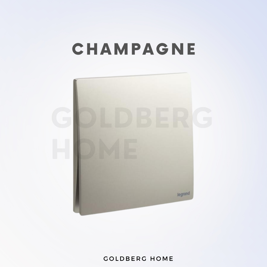 Legrand Mallia Senses switches in Champagne by Goldberg Home.