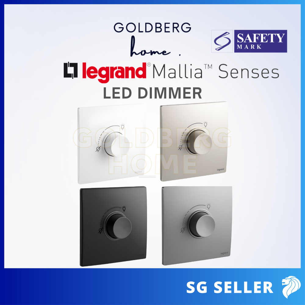 White Legrand Mallia Senses rotary dimmer switch by Goldberg Home Singapore