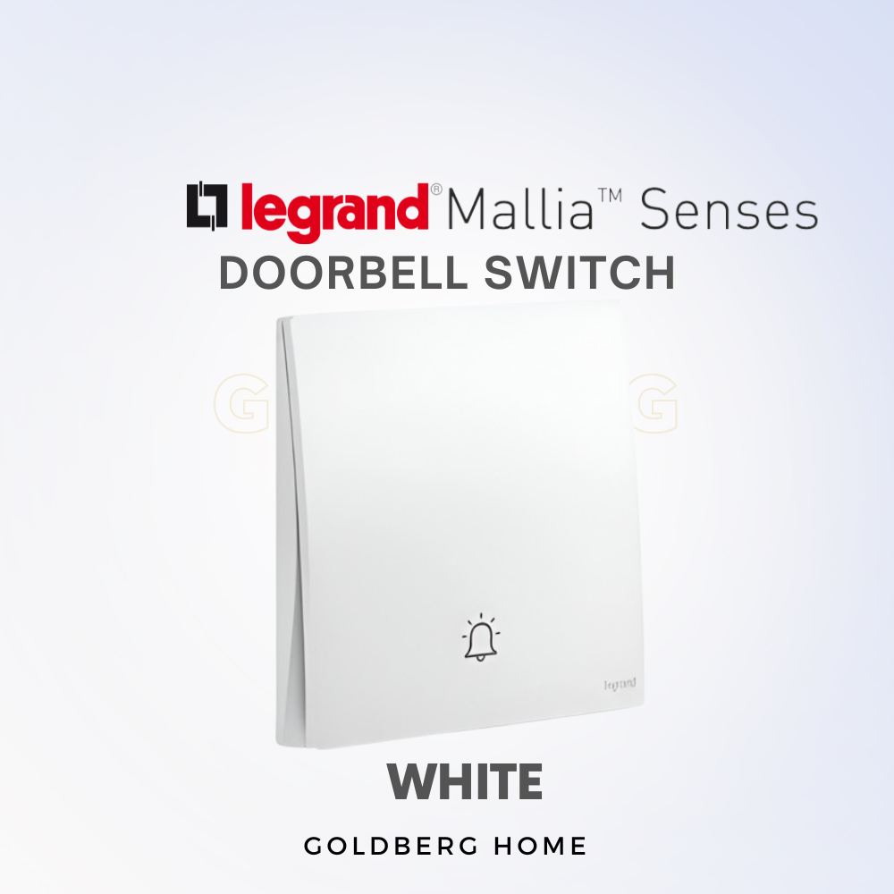 Legrand Mallia Senses bell switch in White