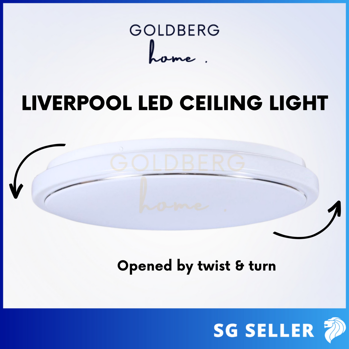 Liverpool LED Ceiling Light 24W 36W | Goldberg Home SG