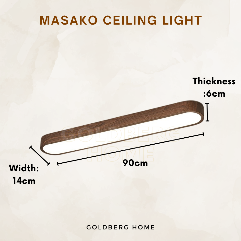 light.jpg	90cm DarkWood Masako linear ceiling light. Goldberg Home long-form lighting for Singapore dining tables.