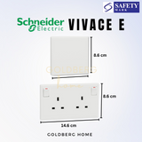 Schneider Vivace E-Series Switches & Sockets White