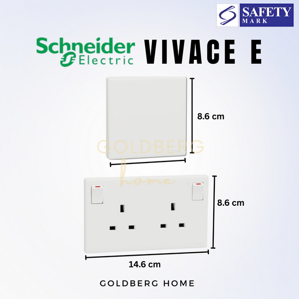 Schneider Vivace E-Series Switches & Sockets White
