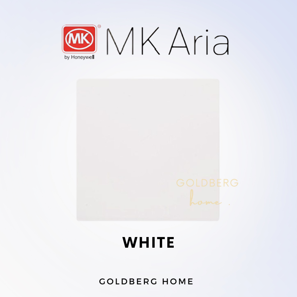 Technical specs for MK Aria blank plate, 86mm single and 146mm double gang sizes for Singapore walls.