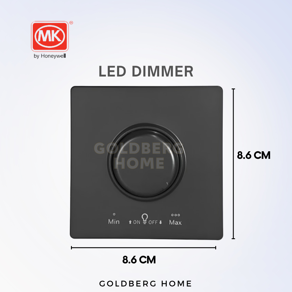 Technical dimensions and sizing specs for MK Honeywell Aria switches at Goldberg Home Singapore.