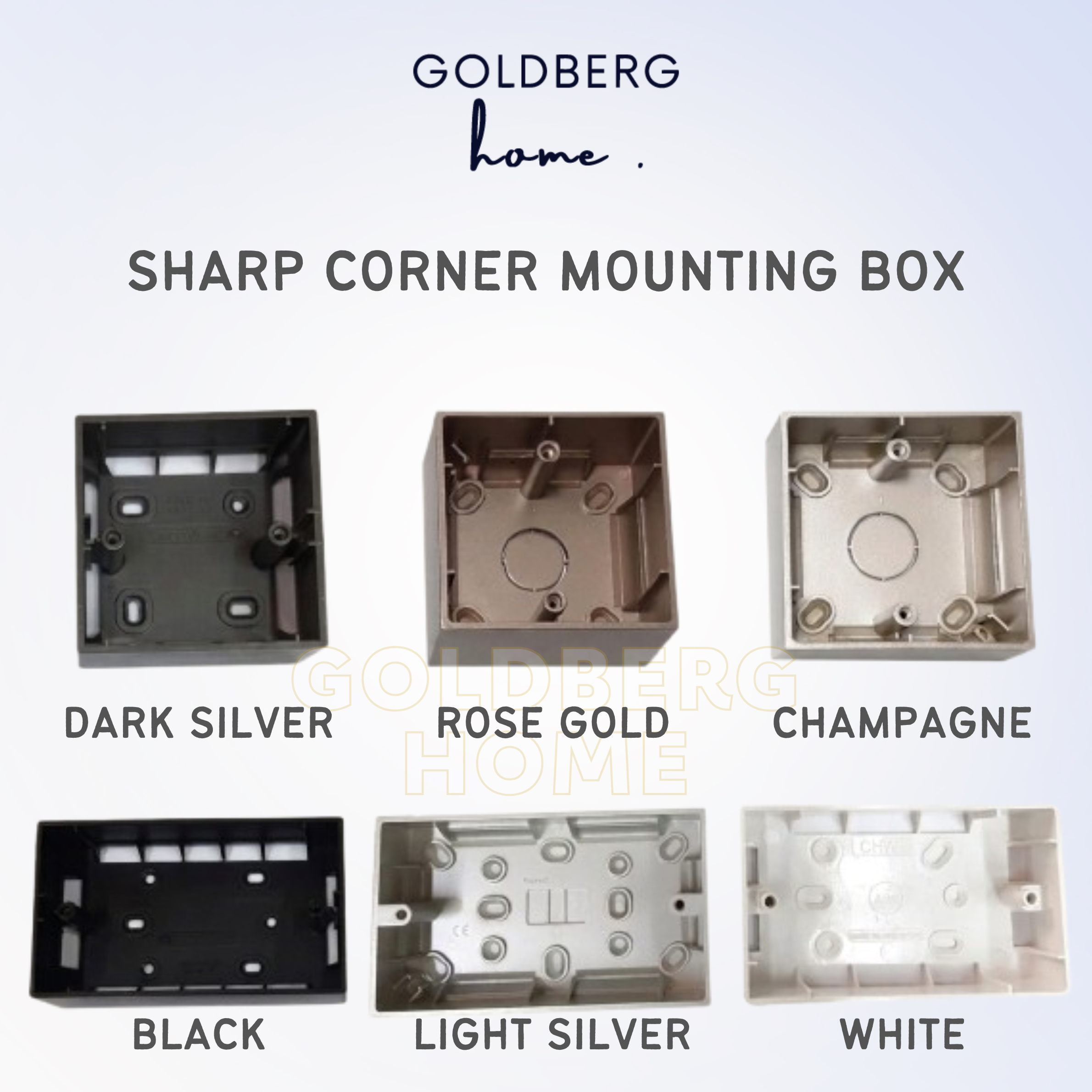 Sharp corner mounting box compatible with Legrand Galion and Schneider AvatarON C by Goldberg Home SG.