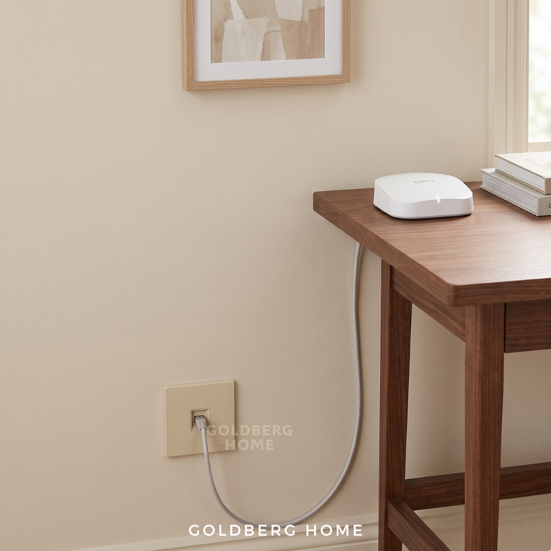 Premium condo hallway featuring a sleek Schneider AvatarON C 1 gang switch by Goldberg Home