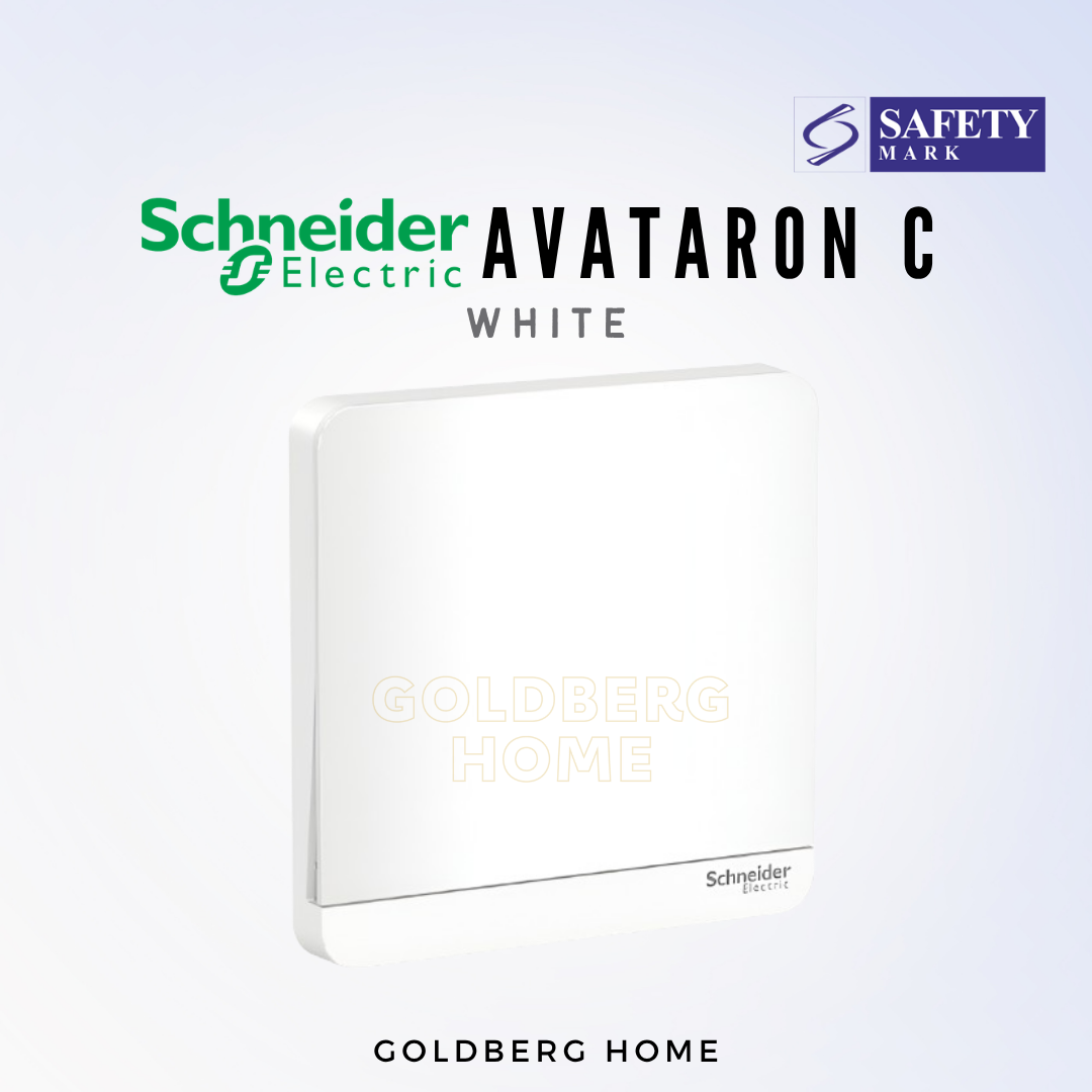 Schneider AvatarON intermediate light switch in white for Singapore homes, from Goldberg Home.