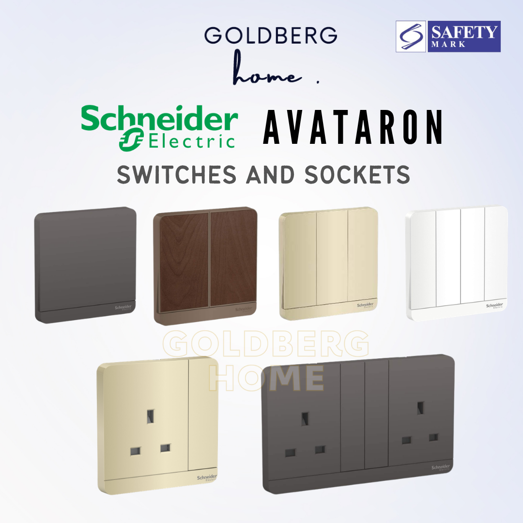 Goldberg Home Schneider AvatarON switches and sockets collection Safety Mark certified for Singapore homes.