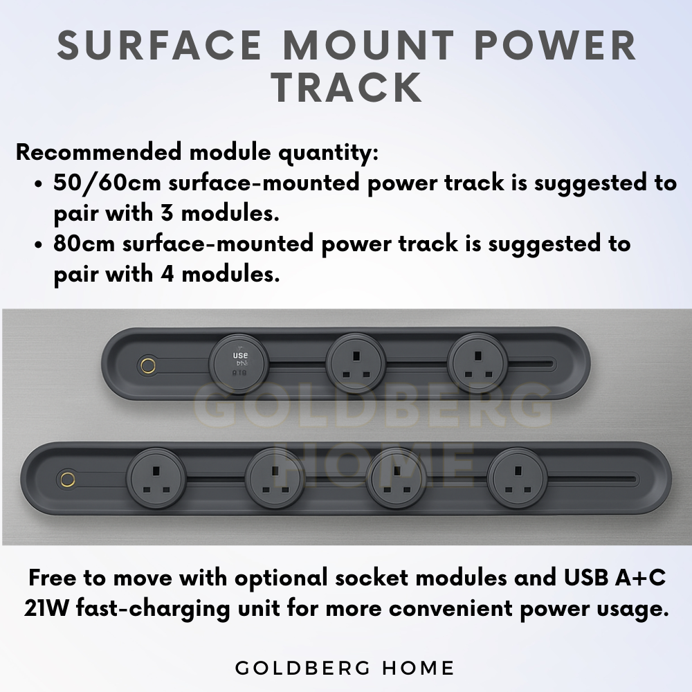 Easy "twist and lock" socket mechanism on the Schneider Easy Series power track.