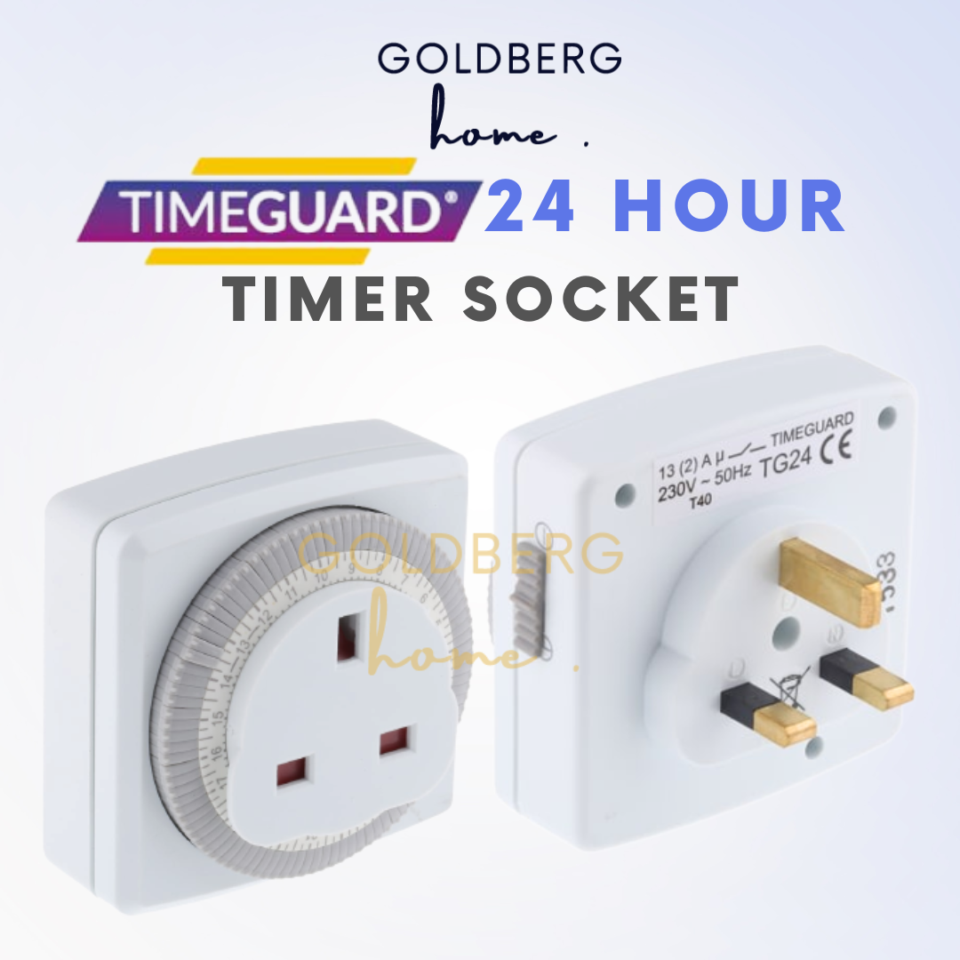 Timeguard 24-hour segment timer plug socket in white by Goldberg Home Singapore.