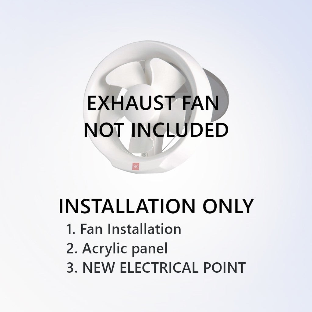 KDK 15 / 20 WUD Exhaust Fan suitable for SG HDB Condo Landed | Acrylic Panel installation | Goldberg Home SG