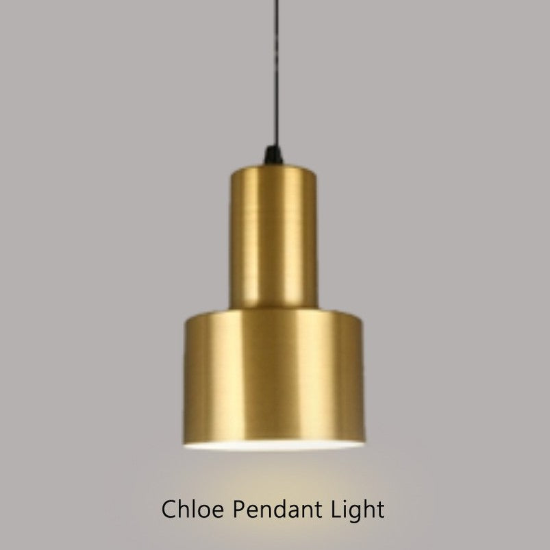Chloe Golden Minimalist Pendant Light | Nordic Golden Pendant Light | Goldberg Home SG