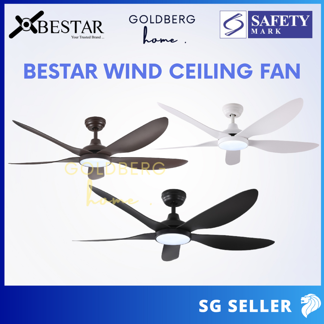 Bestar Wind Ceiling Fan suitable for SG HDB Condo Landed | DC Motor Ceiling Fan | Goldberg Home SG