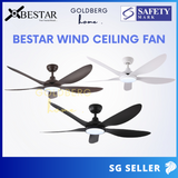 Bestar Wind Ceiling Fan 5 Blades DC Motor 32" 42" 52" Goldberg Home SG