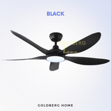 Black Bestar Wind Ceiling Fan 5 Blades DC Motor 32" 42" 52" Goldberg Home SG