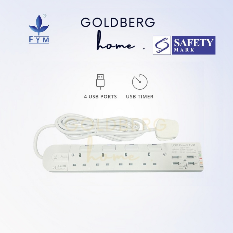 FYM Extension Socket with USB Goldberg Home SG