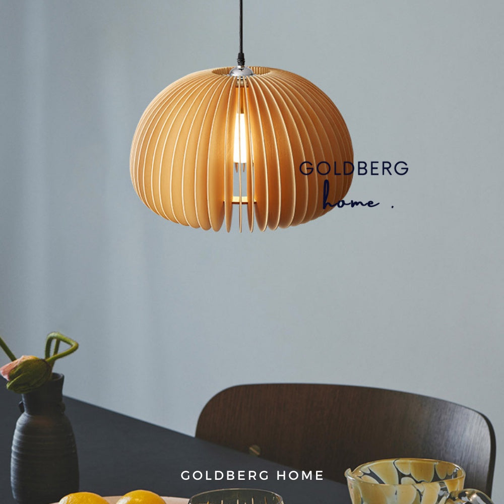 Kyoto Style Pendant Light suitable for Dining Area | Premium Wood Style Pendant LightGoldberg Home SG