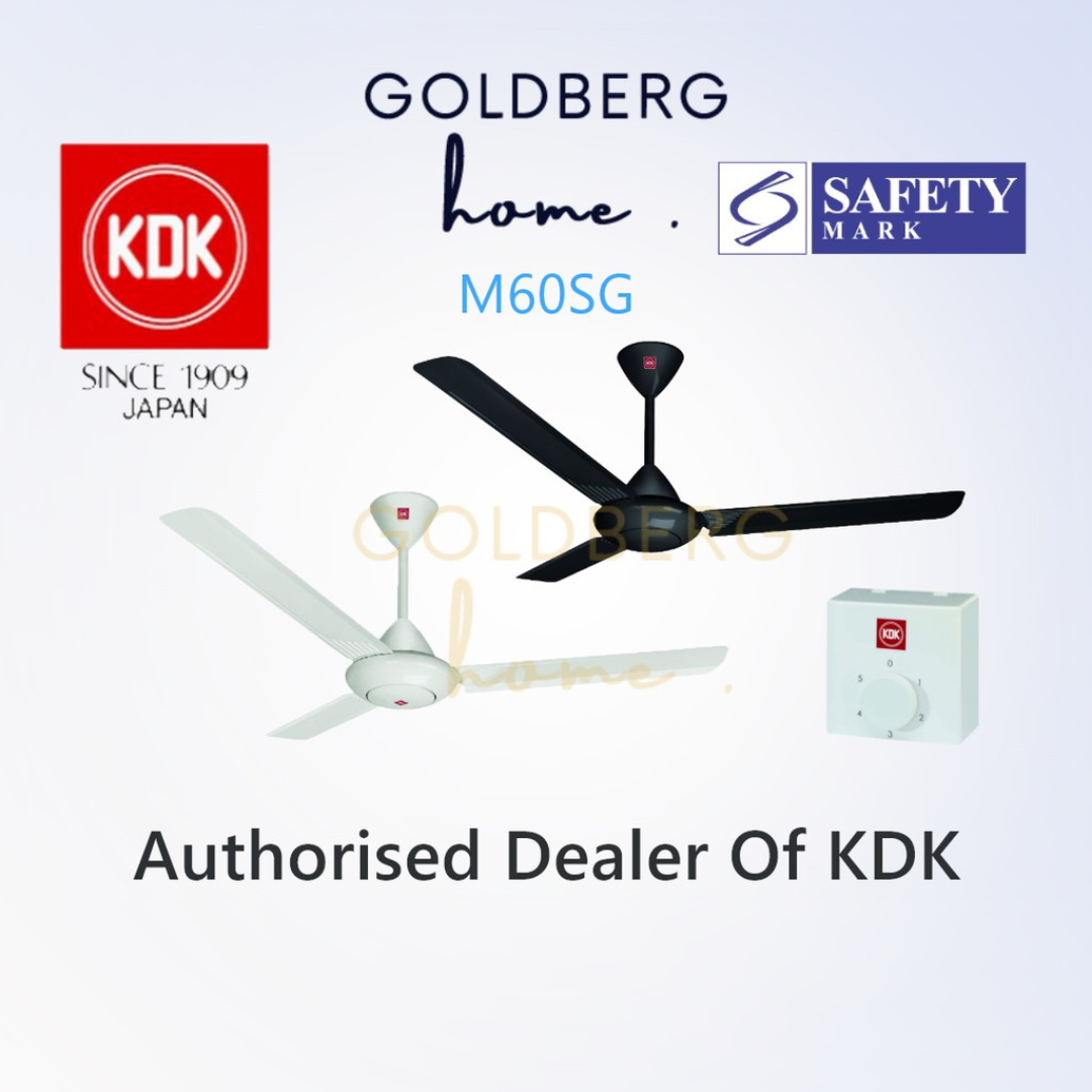 KDK M60SG Ceiling Fan suitable for SG HDB Condo Landed | Sleek Design Ceiling Fan | Goldberg Home SG