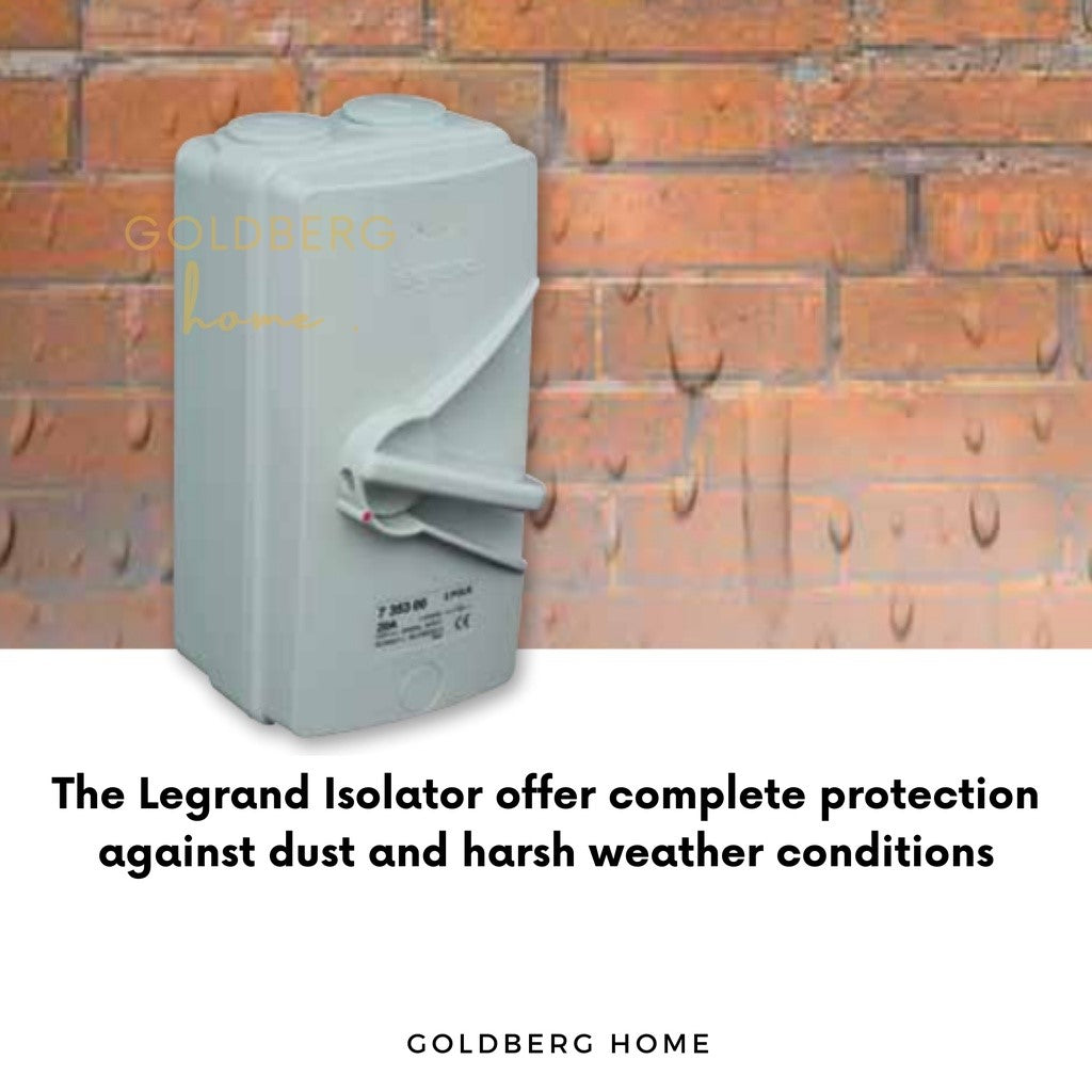Legrand Weatherproof IP66 2 Pole Isolator Goldberg Home SG