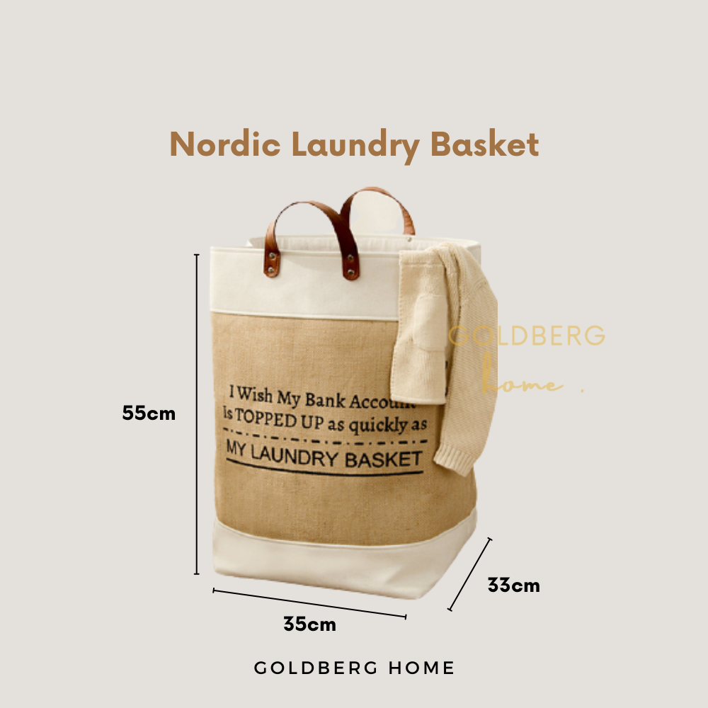 Goldberg Home Premium Nordic Laundry Basket Laundry Room Goldberg Home SG