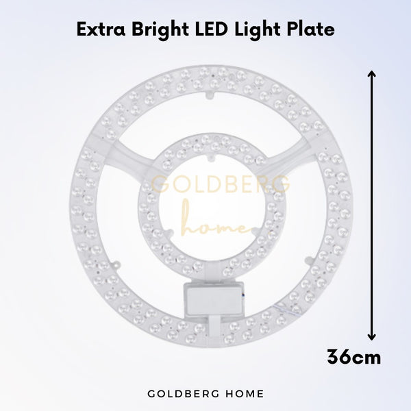 Extra Bright 36W 3 Tones LED Light Plate Goldberg Home SG
