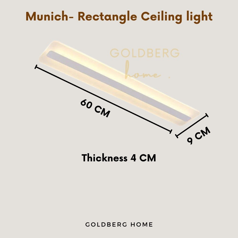 Munich Long Rectangle Ceiling Light Goldberg Home SG