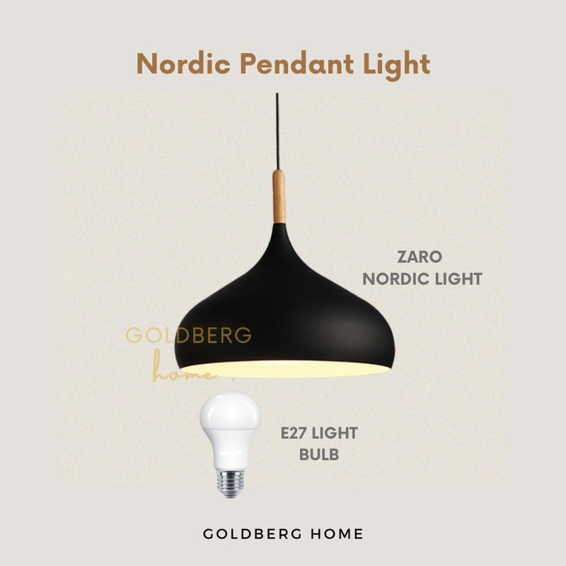German Nordic Pendant Light Black and White
