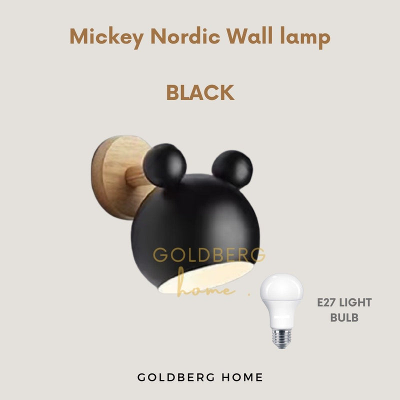Goldberg Mickey Wall Lamp Light - Black White