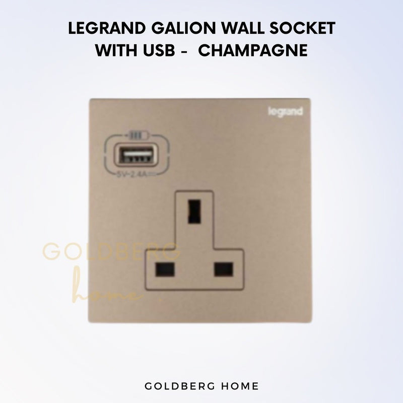 Legrand Galion Single Socket with USB