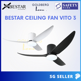 Bestar Wifi Controlled Ceiling Fan VITO 3 DC Motor 40" 50" 3 Blades Goldberg Home SG