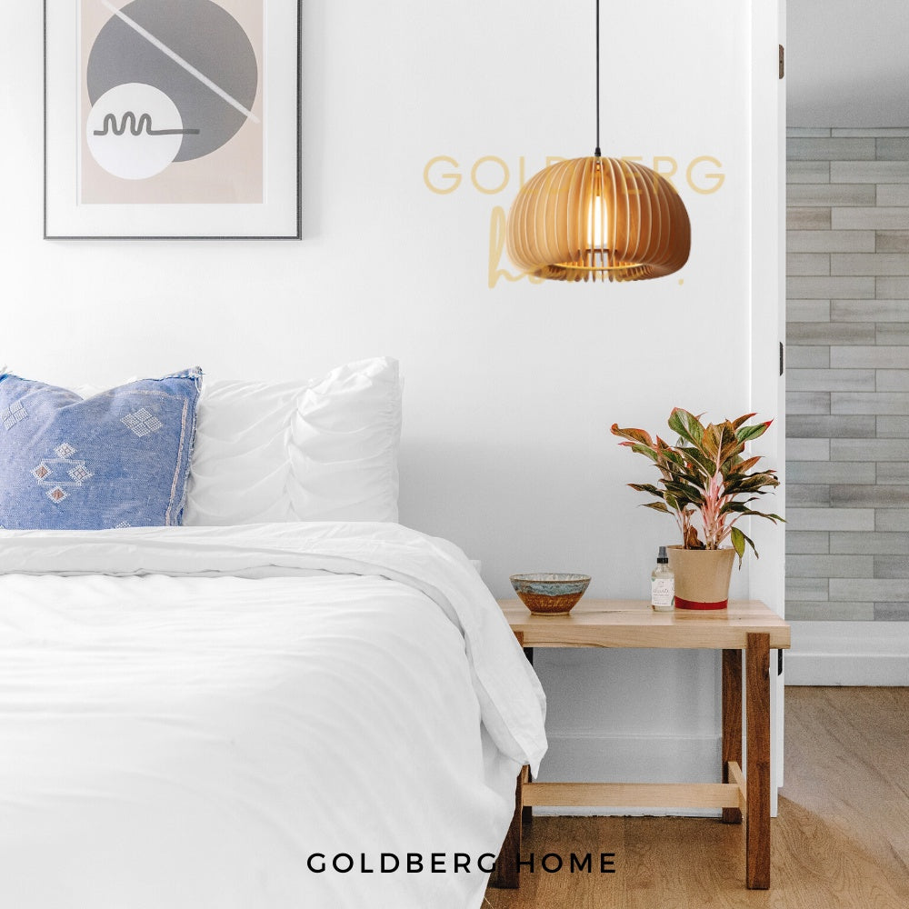 Kyoto Style Pendant Light suitable for Bedroom room | Premium Wood Style Pendant LightGoldberg Home SG