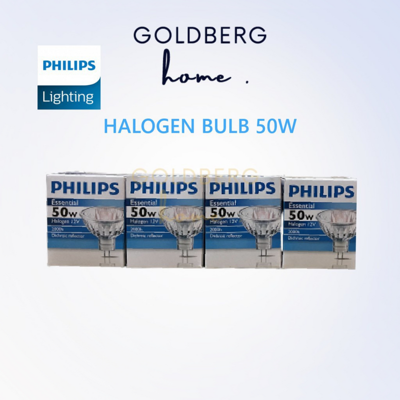 Philips GU5.3 50W Halogen Bulb Essential MR16 12V Goldberg Home SG