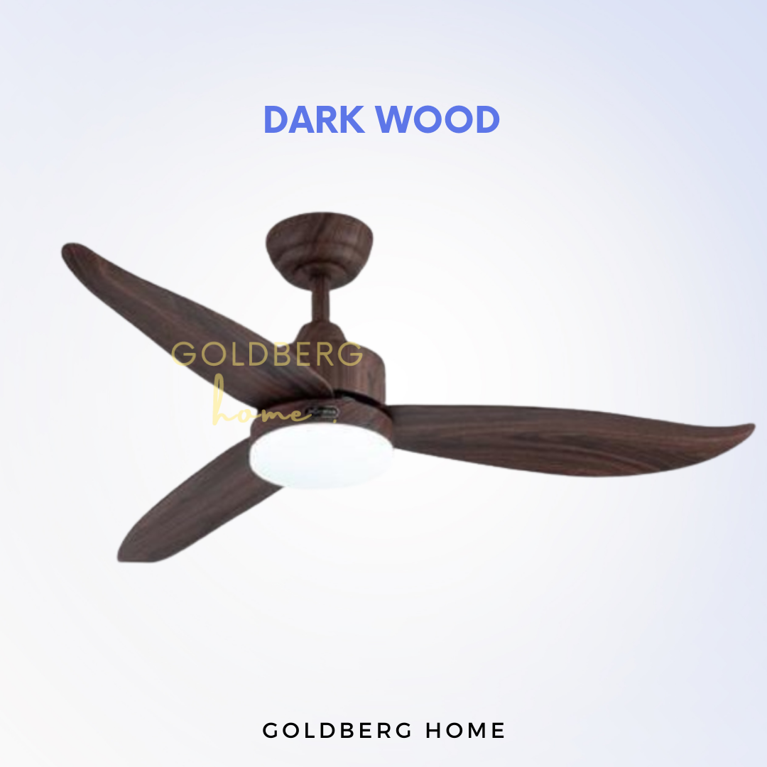 Dark Wood Bestar Razor Ceiling Fan for SG HDB Condo Landed |  Ceiling Fan with Light | Goldberg Home SG