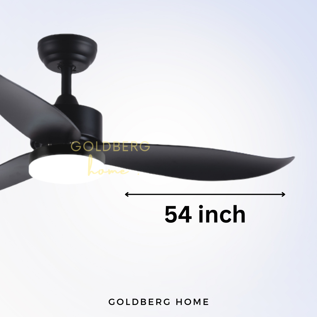 Measurement of Bestar Razor Ceiling Fan for SG HDB Condo Landed |  Ceiling Fan with Light | Goldberg Home SG