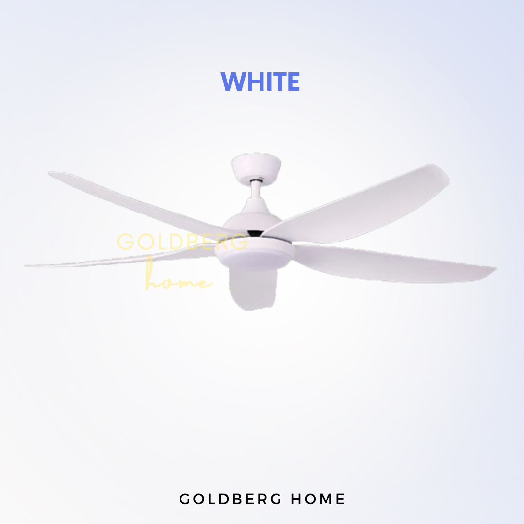 White Bestar SMART Ceiling Fan Star5 for SG HDB Condo Landed | 5 Blades Ceiling Fan | Goldberg Home SG