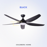 Black Bestar SMART Ceiling Fan Star5 5 Blades 38" 48" 58" Goldberg Home SG
