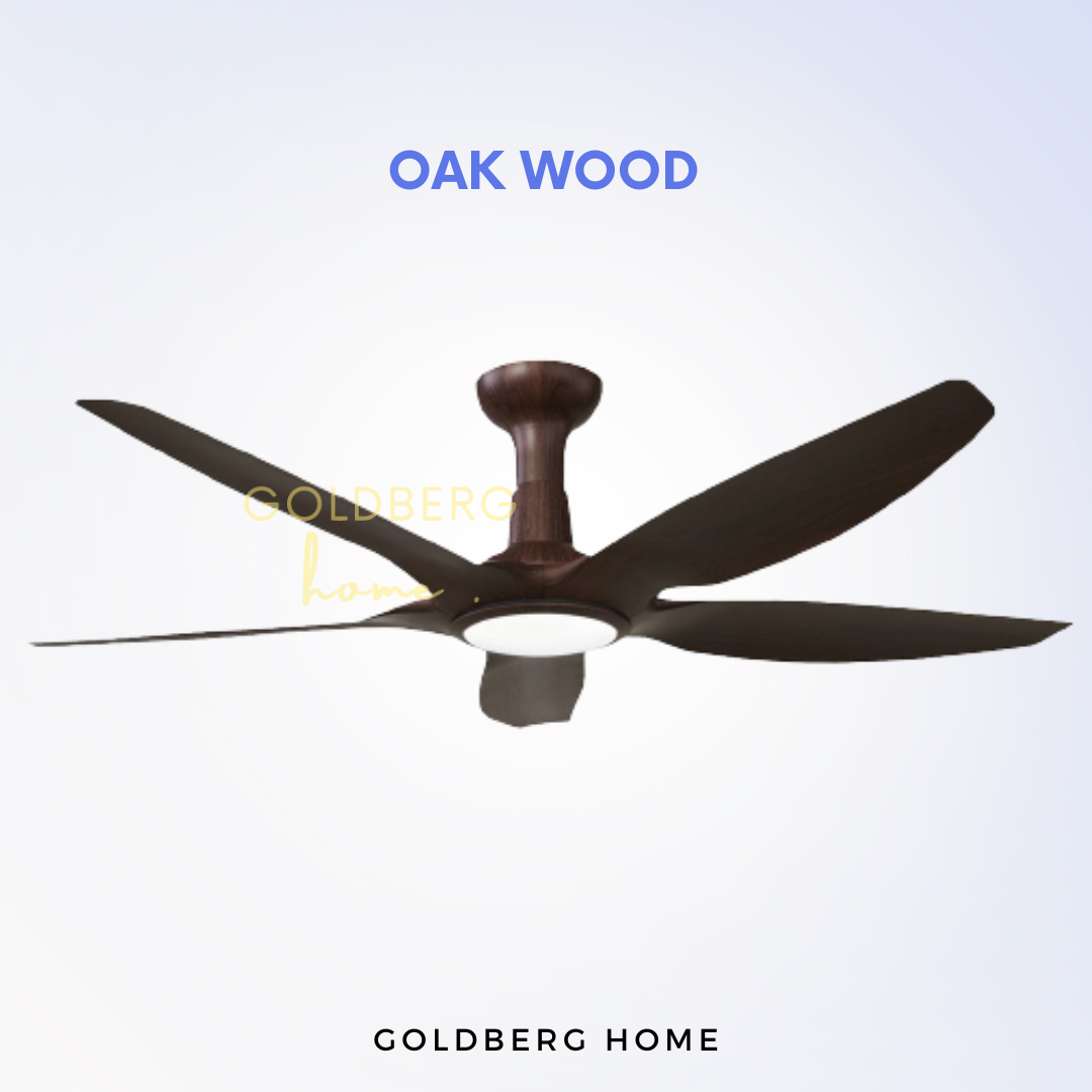 Oak Wood Bestar Rapture Wifi Smart Ceiling Fan | DC Motor Ceiling Fan | Goldberg Home SG