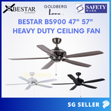 Bestar BS900 47" 57"  Heavy Duty Premium Grade Copper Ceiling Fan Goldberg Home SG