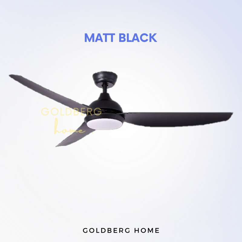 Matt Black Bestar Star-3 Ceiling Fan with 24W LED Light 36" 46" 56" Goldberg Home SG